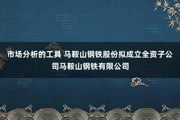 市场分析的工具 马鞍山钢铁股份拟成立全资子公司马鞍山钢铁有限公司