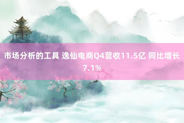 市场分析的工具 逸仙电商Q4营收11.5亿 同比增长7.1%