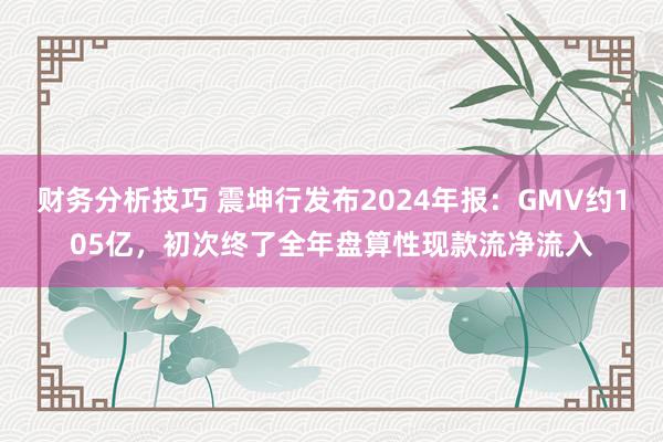 财务分析技巧 震坤行发布2024年报：GMV约105亿，初次终了全年盘算性现款流净流入